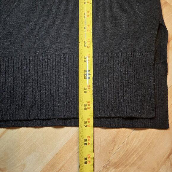 Chelsea 28 Sweater Mock Turtleneck Neck Black Long‎ Sleeve Small Cashmere Blend - Picture 6 of 7